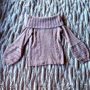 XS Pink Anthropologie Brand Sleeping on Snow Cowl Neck Sweater